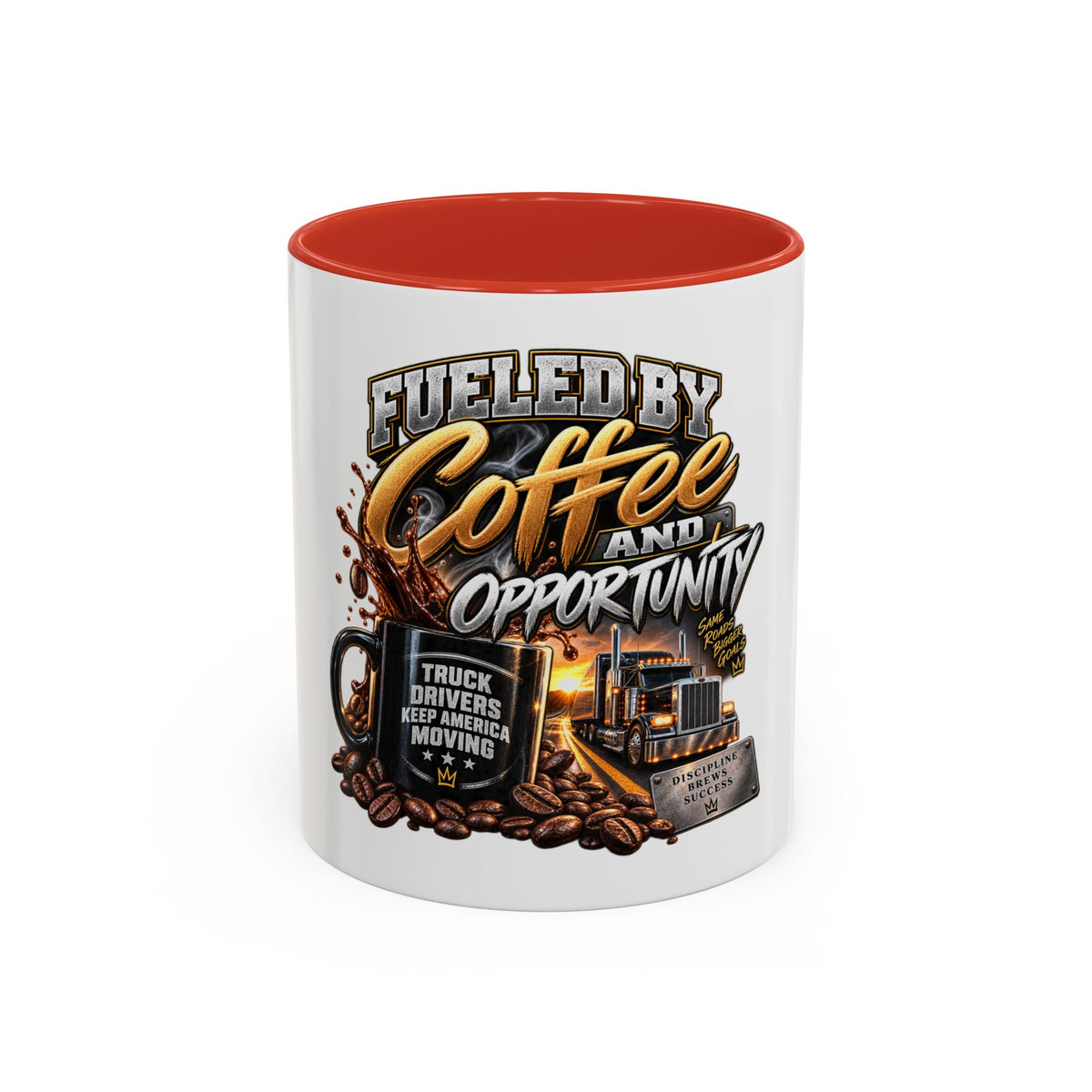 Fueled By Coffee & Opportunity™ – Trucker Coffee Mug
