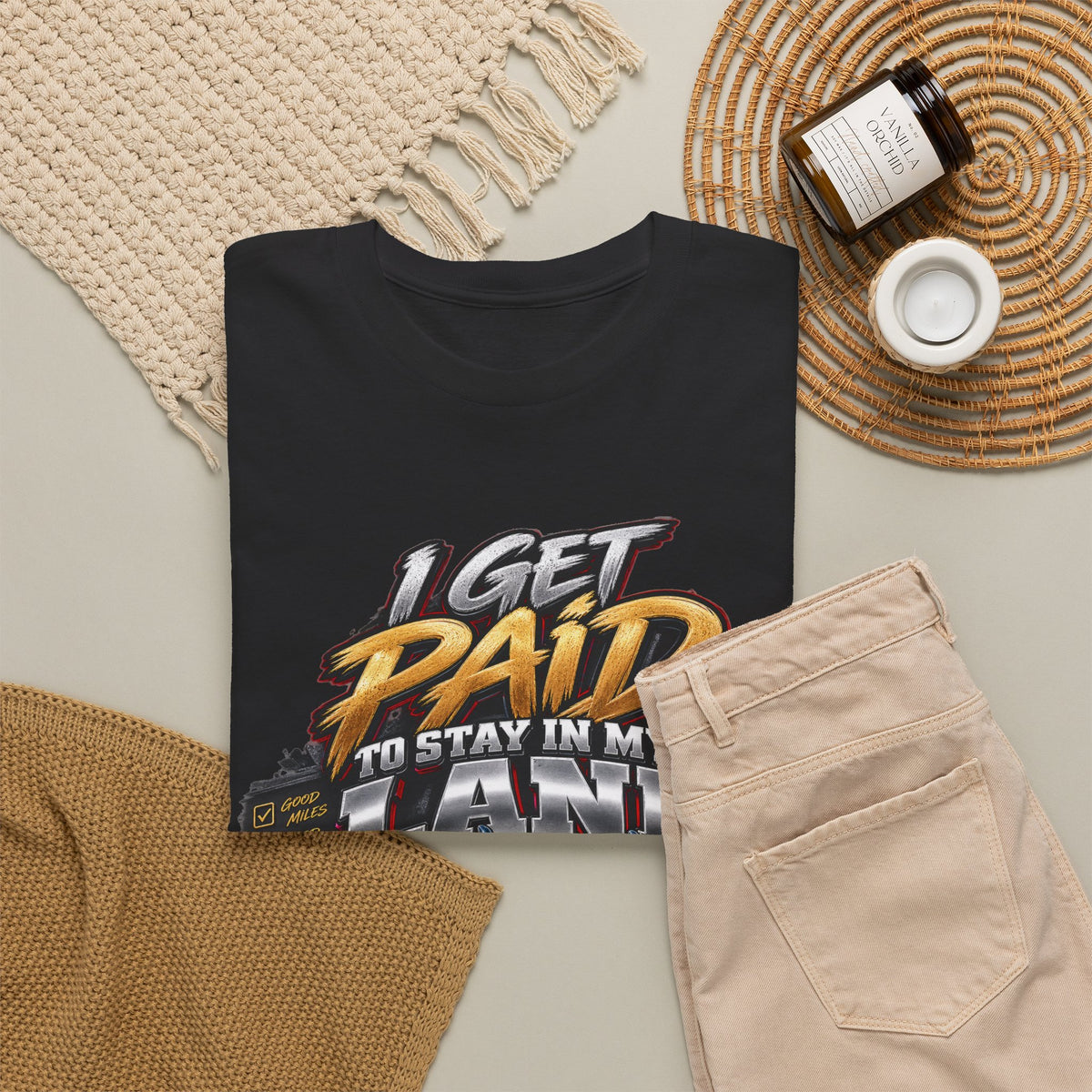 I Get Paid to Stay in My Lane™ – Trucker Graphic T-Shirt